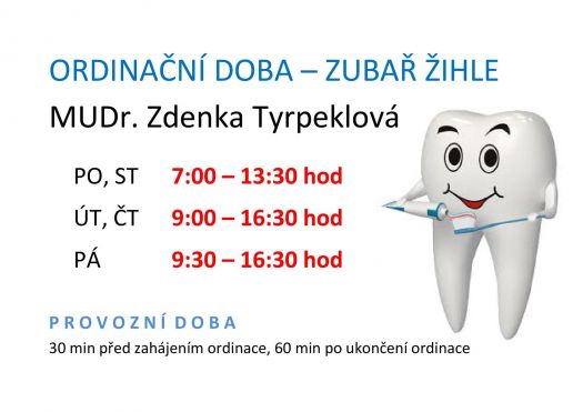 orginační a provozní doba